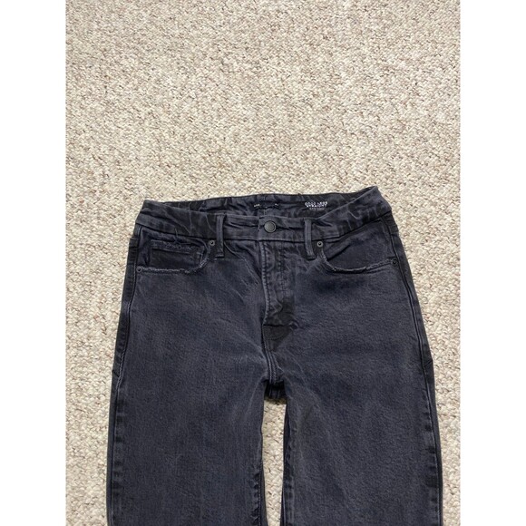 8/29 Good American High Rise Good Legs Straight With Darted Back Pockets Black - Picture 2 of 8